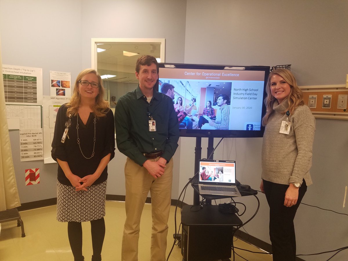 DrTJefferson's tweet photo. Special thanks to our Austen Simulation Center for hosting @AkronNorthHS Healthcare Operations students. Students also had presentations from @ChildrensOpEx & #safemobilityproject. It was a great day! @AkronChildrens #ACHMoreThanAJob https://t.co/nlA7RLigBa