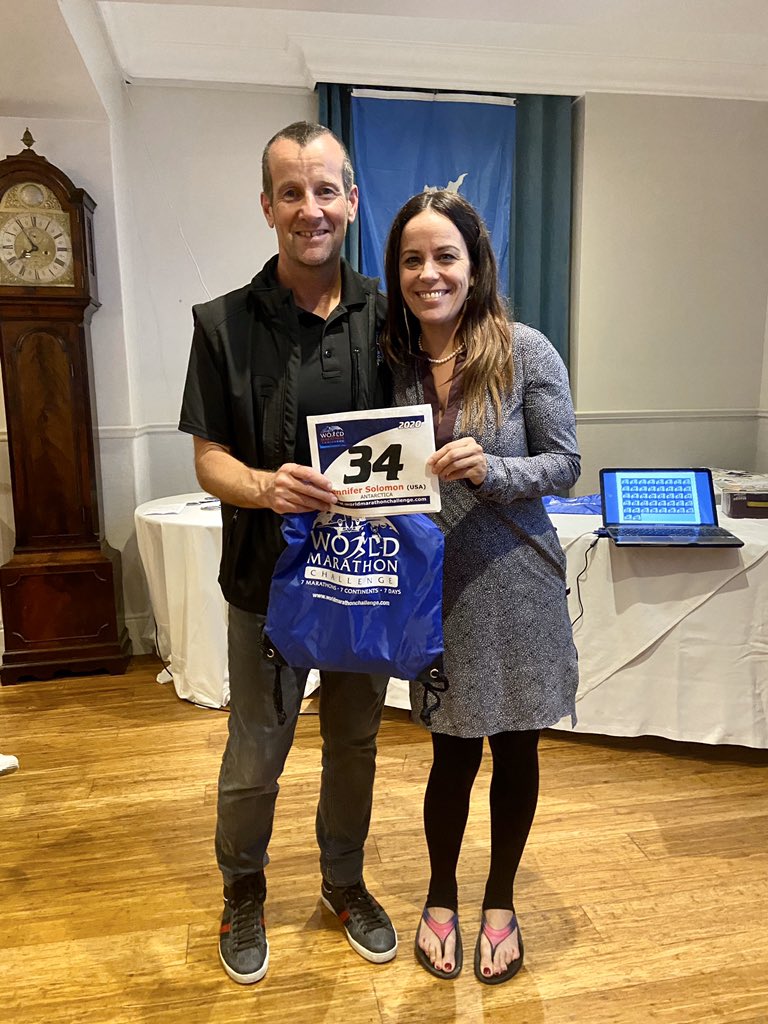 Tonight was bib pick up and race de-briefing for <a href="/WorldMarathon77/">WorldMarathon77</a> I started getting teary cause I can’t believe I am actually here.   I am so incredibly lucky. #7marathons7continents7days #runningwithpearls #girlslikeme #thisisme