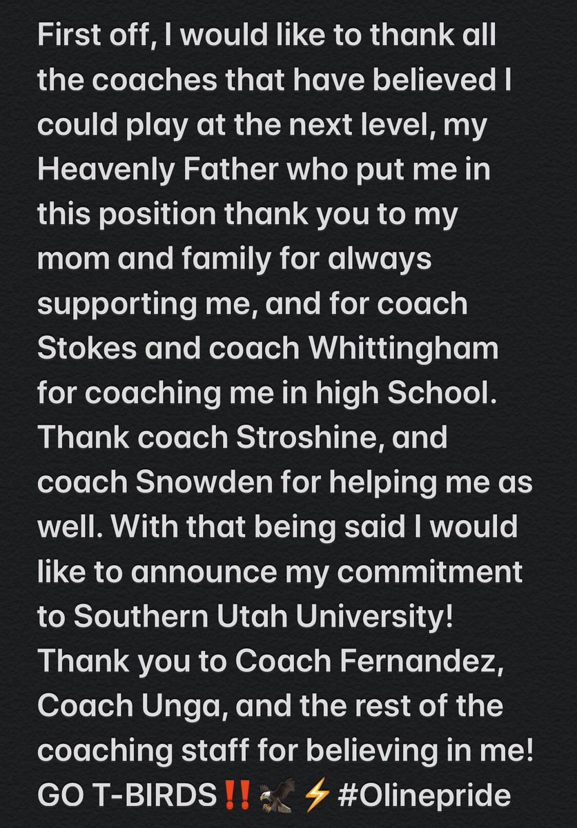 tylor_stubbs's tweet image. Committed!!! GO T-BIRDS‼️🦅⚡️🔴⚪️#olinepride  @T_BirdFootball