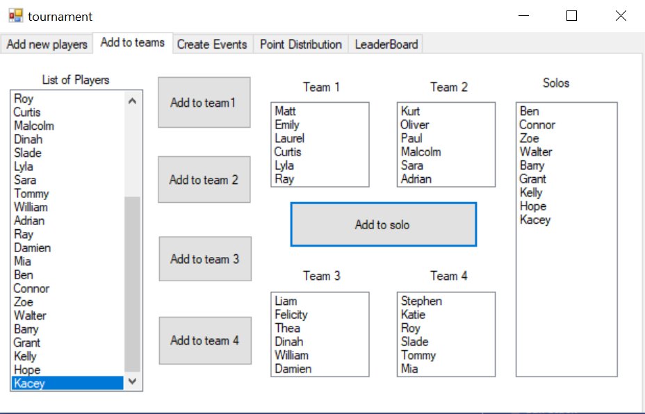 MattAnd24474688's tweet photo. Finished my entire tournament application. Very pleased with how it came out. #programming #appdevelopment #HCICT @Highlands_JSY @HCICT_SteveH https://t.co/tSaoZjmv1z