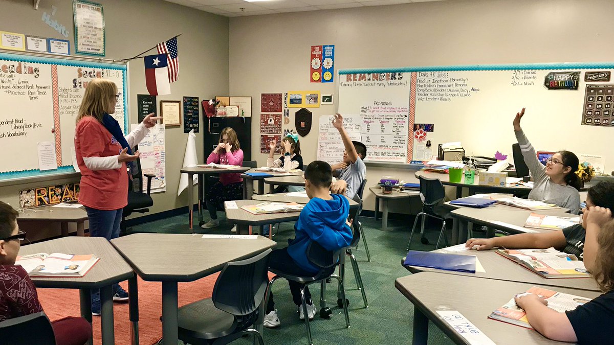 JCT_Ingram's tweet photo. Ms. Ormerod is leading a lesson on the Alamo.... needless to say, I’m getting fired up🔥 #TexHistory #BestHistory #TESLeads #TigerPride https://t.co/7GAPNvmVvy