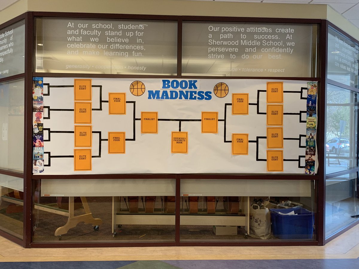 MrsHopkins323's tweet photo. Getting excited for this year’s Book Madness! According to @CenterSherwood, these books have been flying off the shelves! #shrewsburylearns https://t.co/QDblOnGdOL