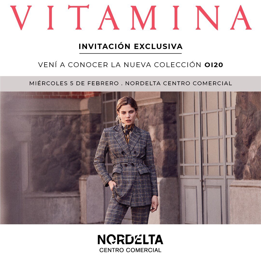 Mañana nueva colección de <a href="/VITAMINAoficial/">VITAMINA</a> en #NordeltaCC 💕 ¡Te esperamos!
