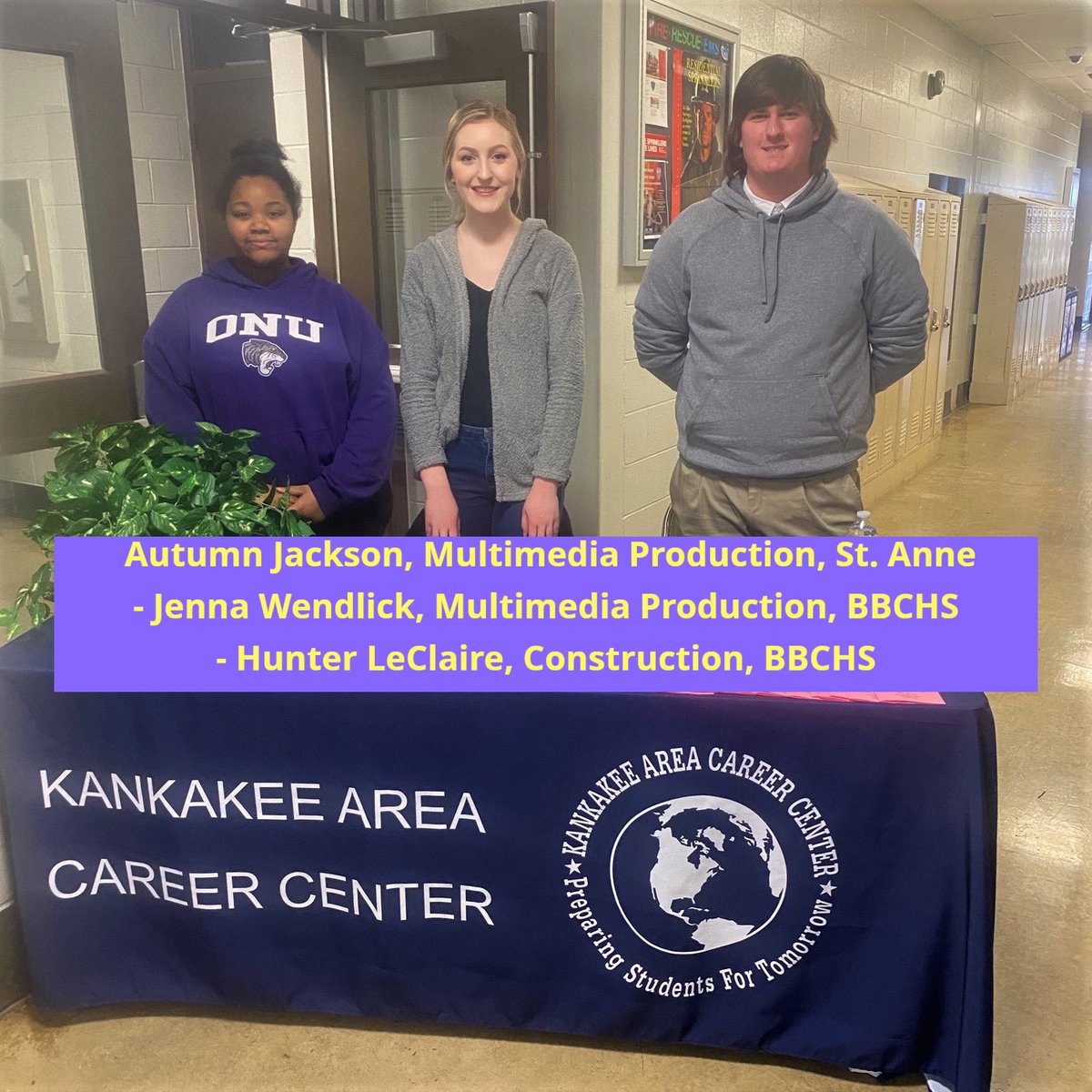 Thanks to these @SkillsUSAIL Students for volunteering for  #ChocolateTour in @VillageofBourb  with Mr. Jon Cruz, SkillsUSA AdvisorThanks to everyone who visited #KACC. #SkillsUSA. #Volunteer #AtSchoolOnSaturday #Grateful #Community #SDLCIL #CTERealWorld