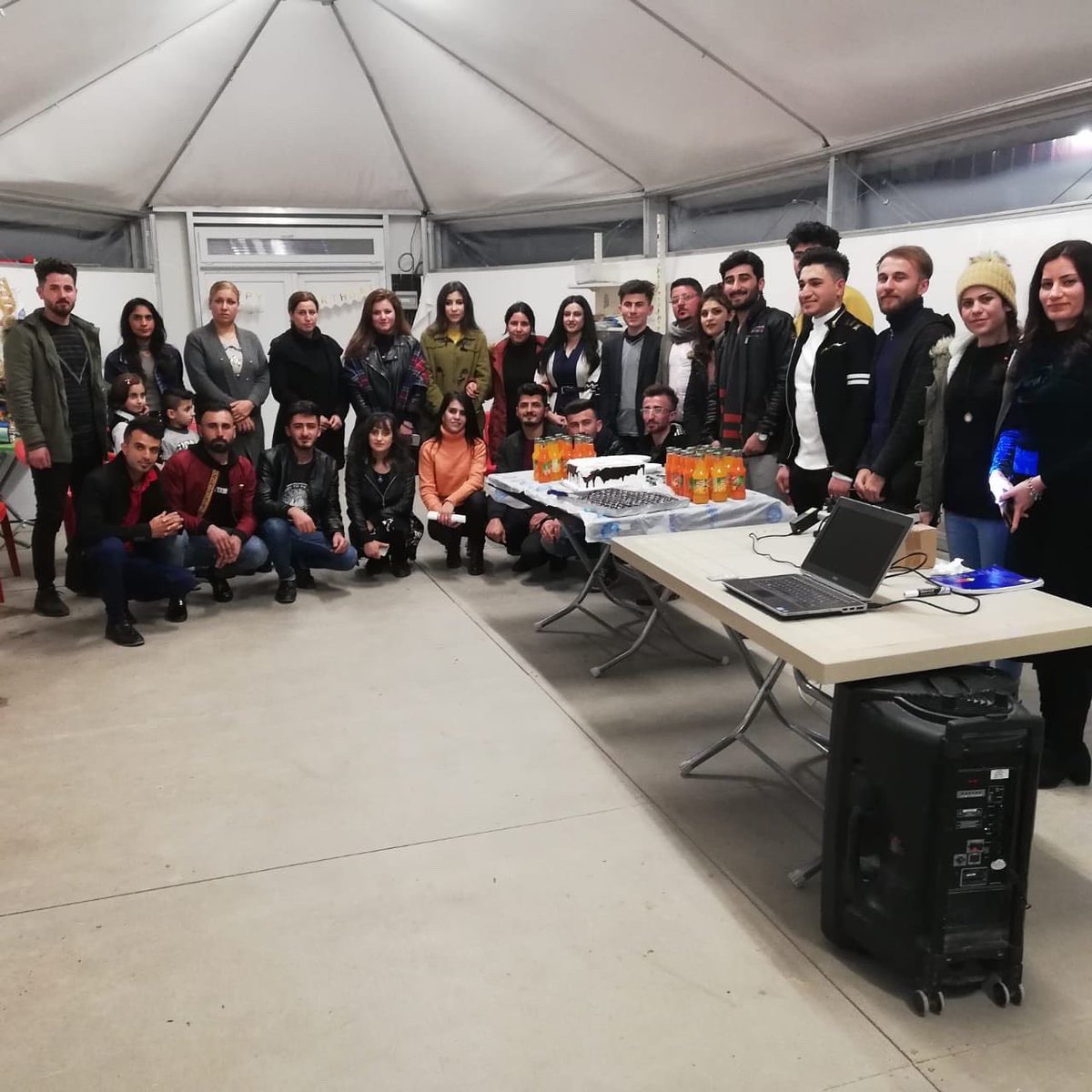 MaggieProgram's tweet photo. In the meantime in Iraq...
The Maggie ready for vocational training outside school hours. English course for psychotherapists by Panaga. Great to see the Maggie’s serve so many different causes. #maggiegoesto #yezidi #refugeesatwork #educationforall https://t.co/xLfGQrlCED