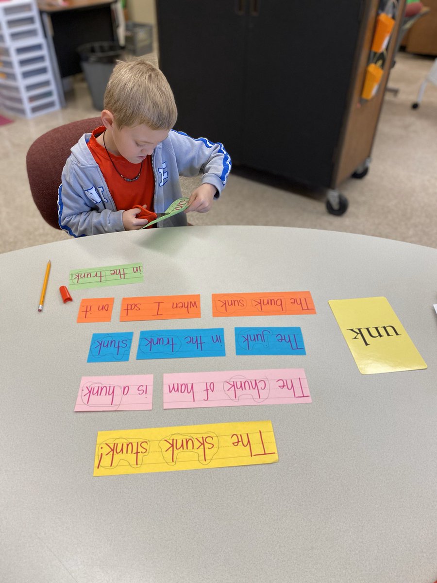 A multi-sensory approach to fluency- cutting sentences into phrases and using repeated reading to increase expression, rate, and phrasing.