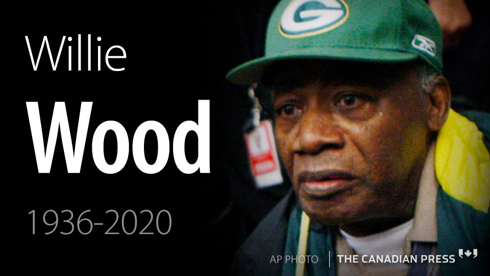 A photo of Willie Wood. 1936-2020. AP/THE CANADIAN PRESS