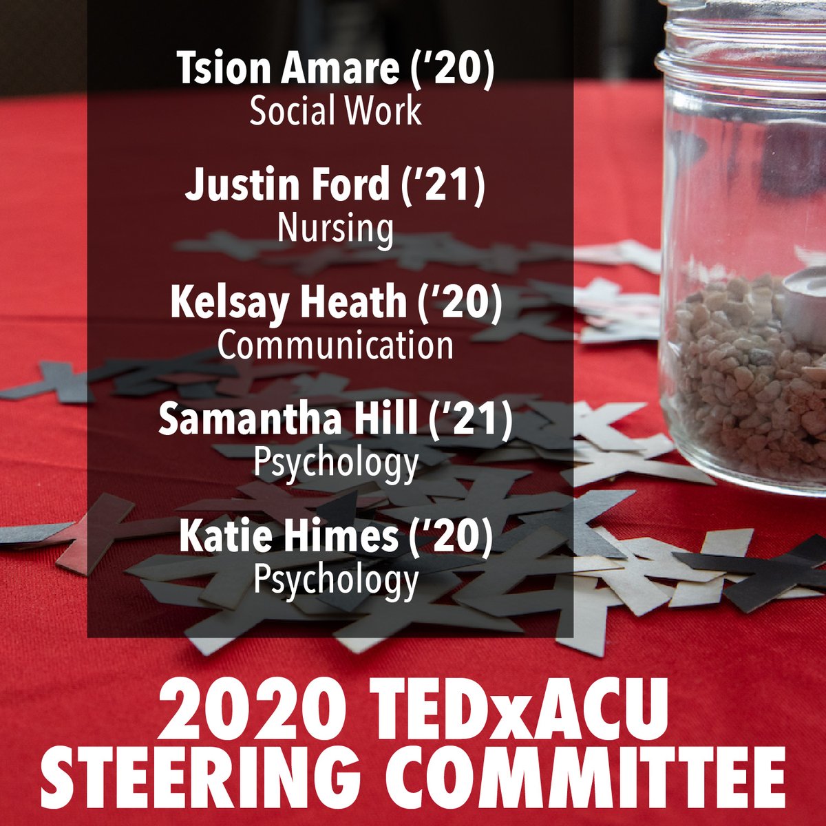 It's our 2020 TEDxACU Steering Committee@ #tedxacu #thisorthat
