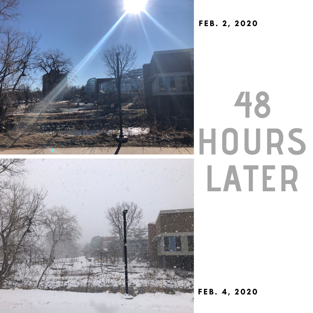 boulderlibrary's tweet photo. Welcome to #boulderpubliclibrary where the weather changes just as fast as our latest books! 📚😆 https://t.co/pfCigu42dH