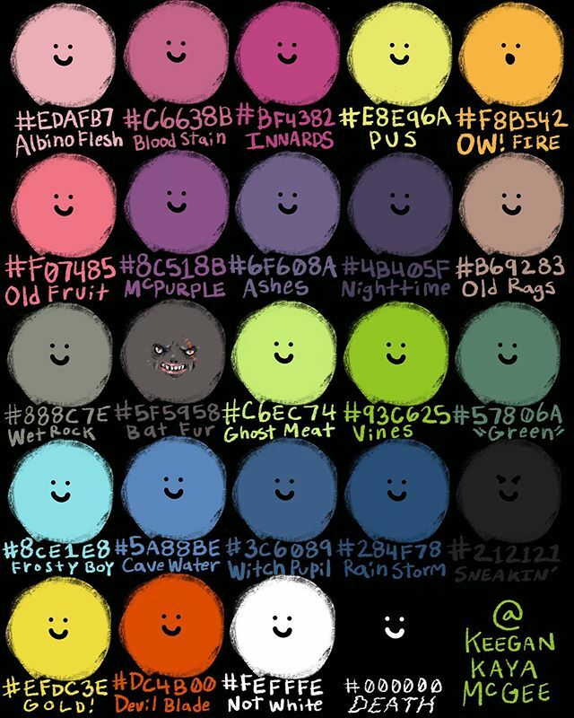 Here’s the color palette I made back in 2017 that I’ve been using for my digital paintings. Please feel free to steal it. ❤️ #thingsyoumightfindinadungeon ift.tt/3999Bg0