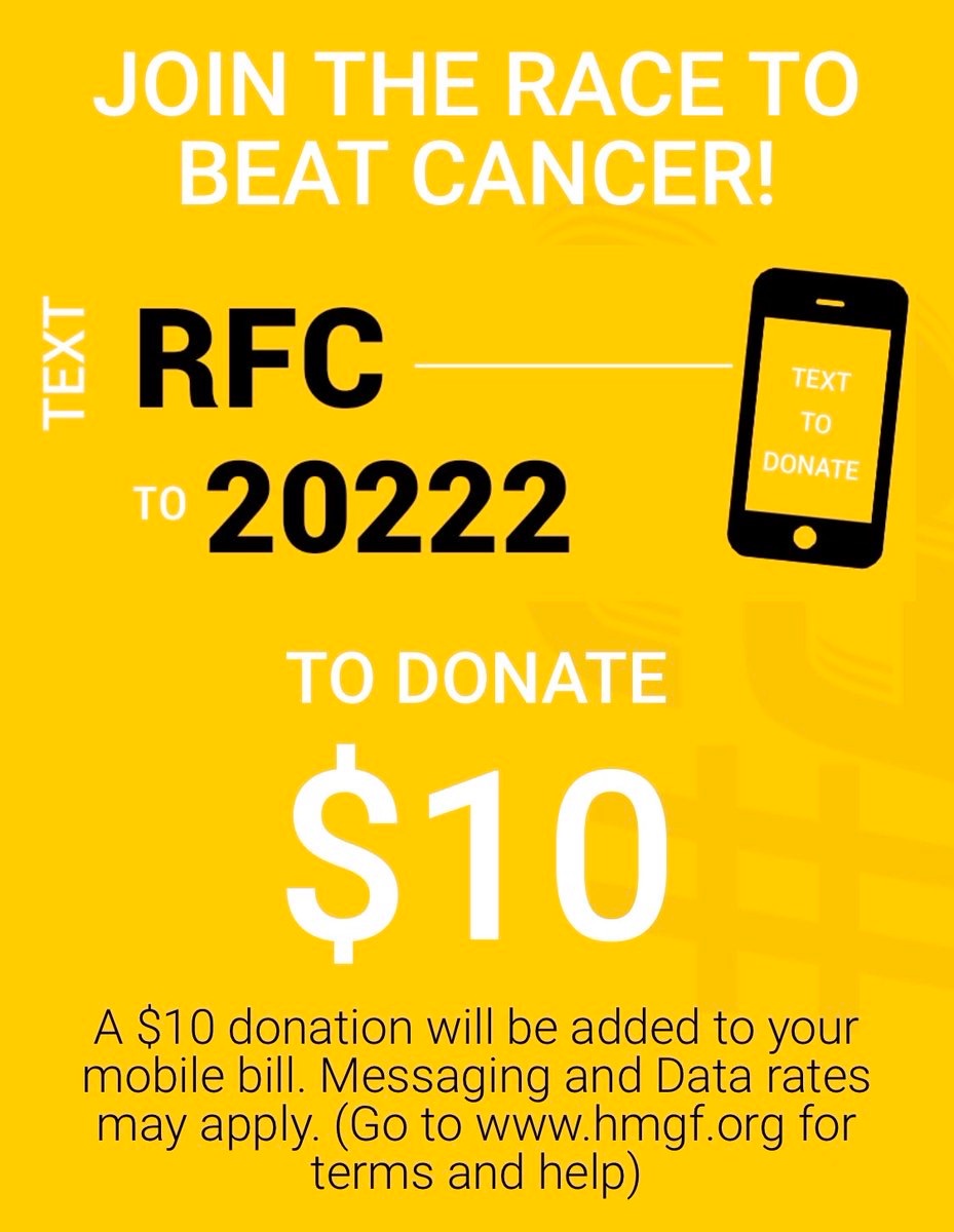 RacingForCancer's tweet photo. Please consider a preset donation of $10 by texting “RFC” to 20222 to support World Cancer Day 2020! You can also go to this link and donate any amount you wish: https://t.co/yOSX5EqVBT #beatcancer @RyanHunterReay https://t.co/sju8AQSyap