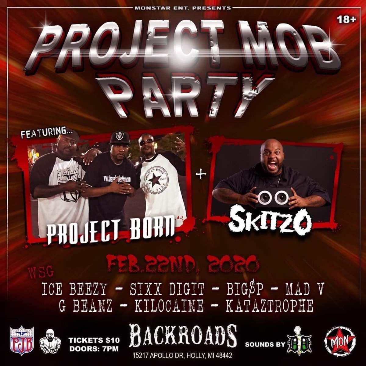 RealMcGrubAR's tweet photo. Looking for something to do in February ? Make your plans to head to Holly Michigan for some great shows at Backroads !
#MonStarEntPresents
#MyBloodyValentine
#ProjectMobParty
#TheUndergroundShowcase
#HatchLive
๐นโญ๏ธ๐ช https://t.co/JtEsmJ1I31