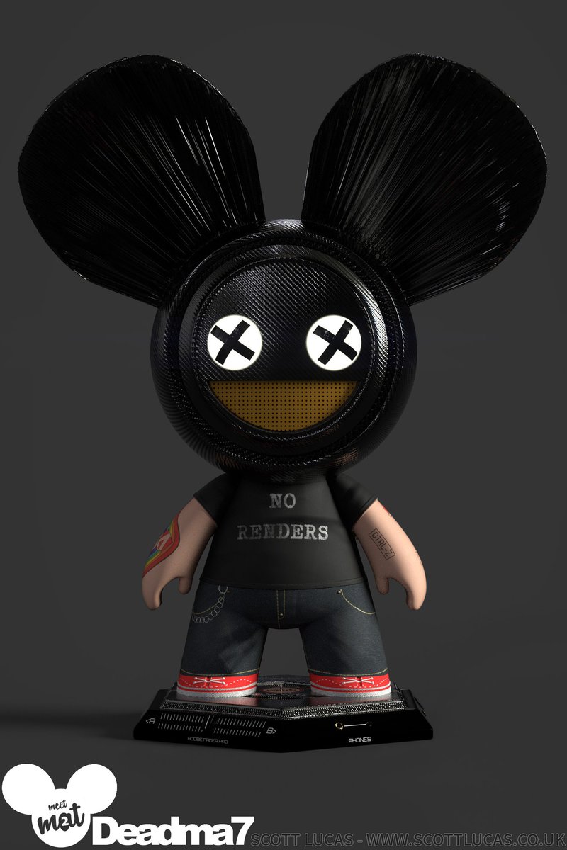 ItsScottLucas's tweet image. It's finally finished! Meet Deadma7! (Deadmat.) My entry to the @Substance3D Meet Mat 2 competition. Check out his debut album and tour dates soon! #MeetMat2 #CreatedWithSubstance #SubstancePainter #Deadmau5 #EDM