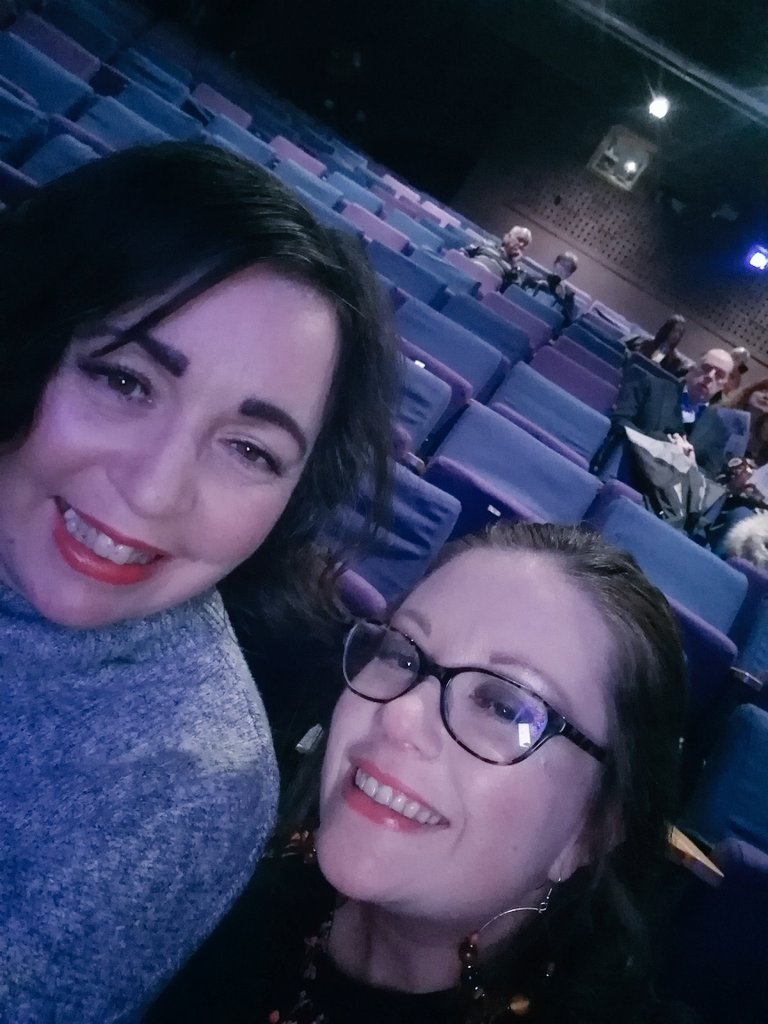jojoclaridge's tweet photo. Early birthday treat from @CareManagerWHC waiting for Kinky Boots to start @TheDukesTheatre #bestseats π’ #lotsoflegroom #rightatthefront https://t.co/9I1jCfYVBd