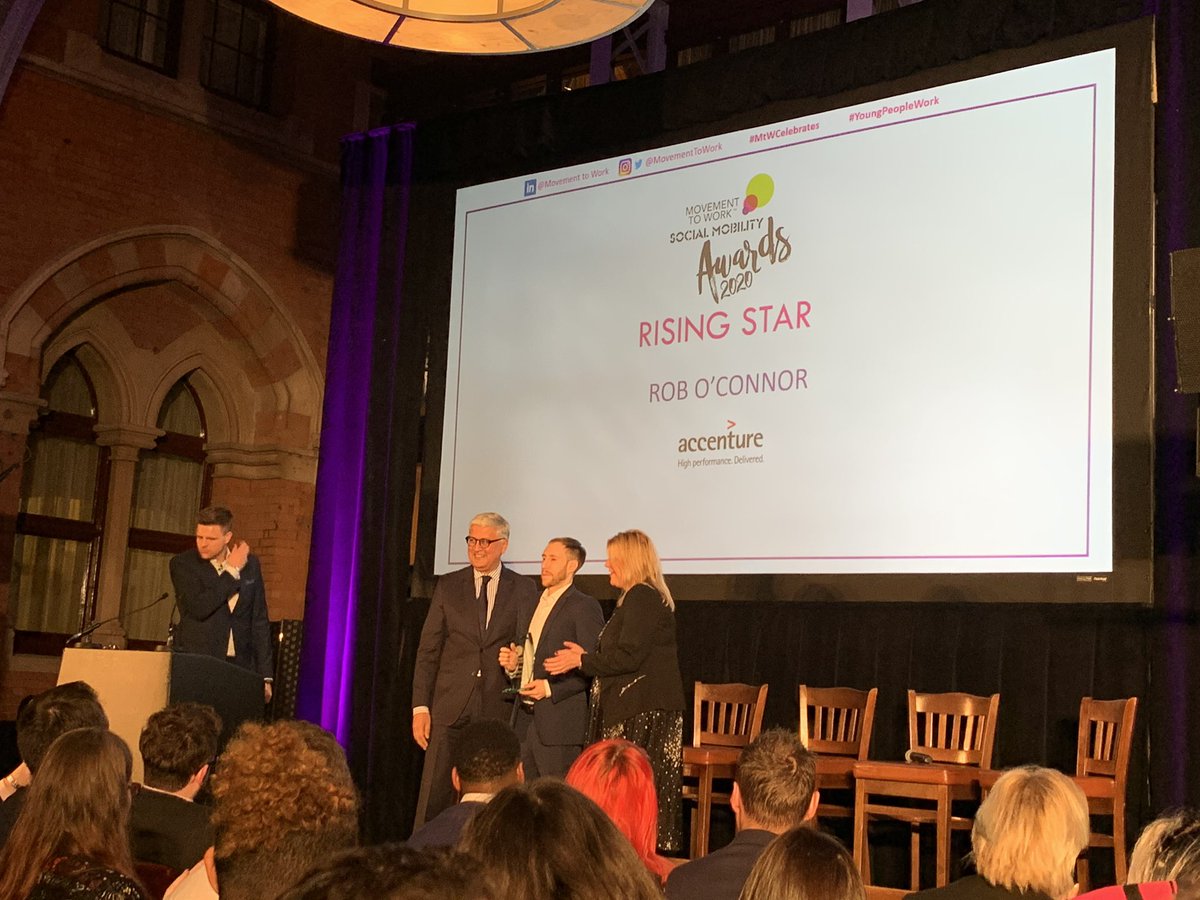 DamianCorneal's tweet image. Congratulations to @AccentureTech Apprentice Rob O’Conner on winning the @MovementToWork Rising Star Award 2020 having just secured a 1st in his Digital and Technology Solutions Degree #accenturetechnology #MtWCelebrates @ZahraS_B @emmakendrew @MalumbeAnthony @DiahannAbraham