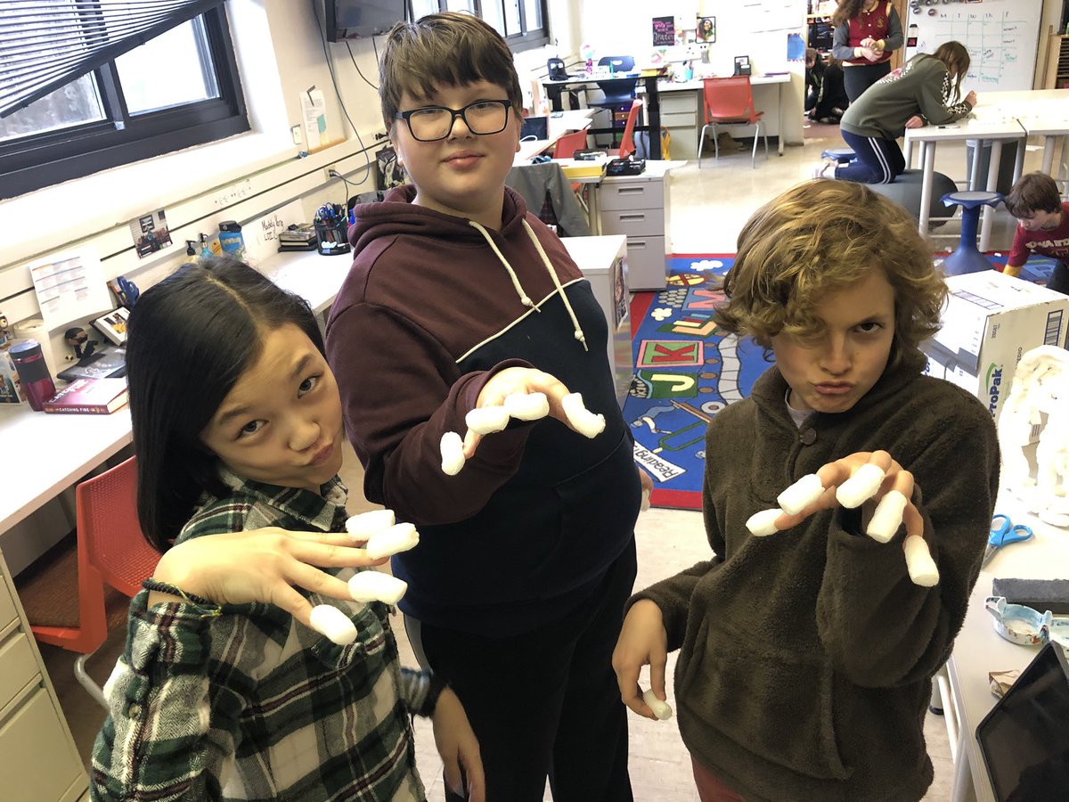 lacrossepoly's tweet photo. Last Friday, we did a design challenge where we made sculptures out of packing peanuts. Here are some of the students designs. #ldi #pbl #sdlax https://t.co/u9GyhKw7ag