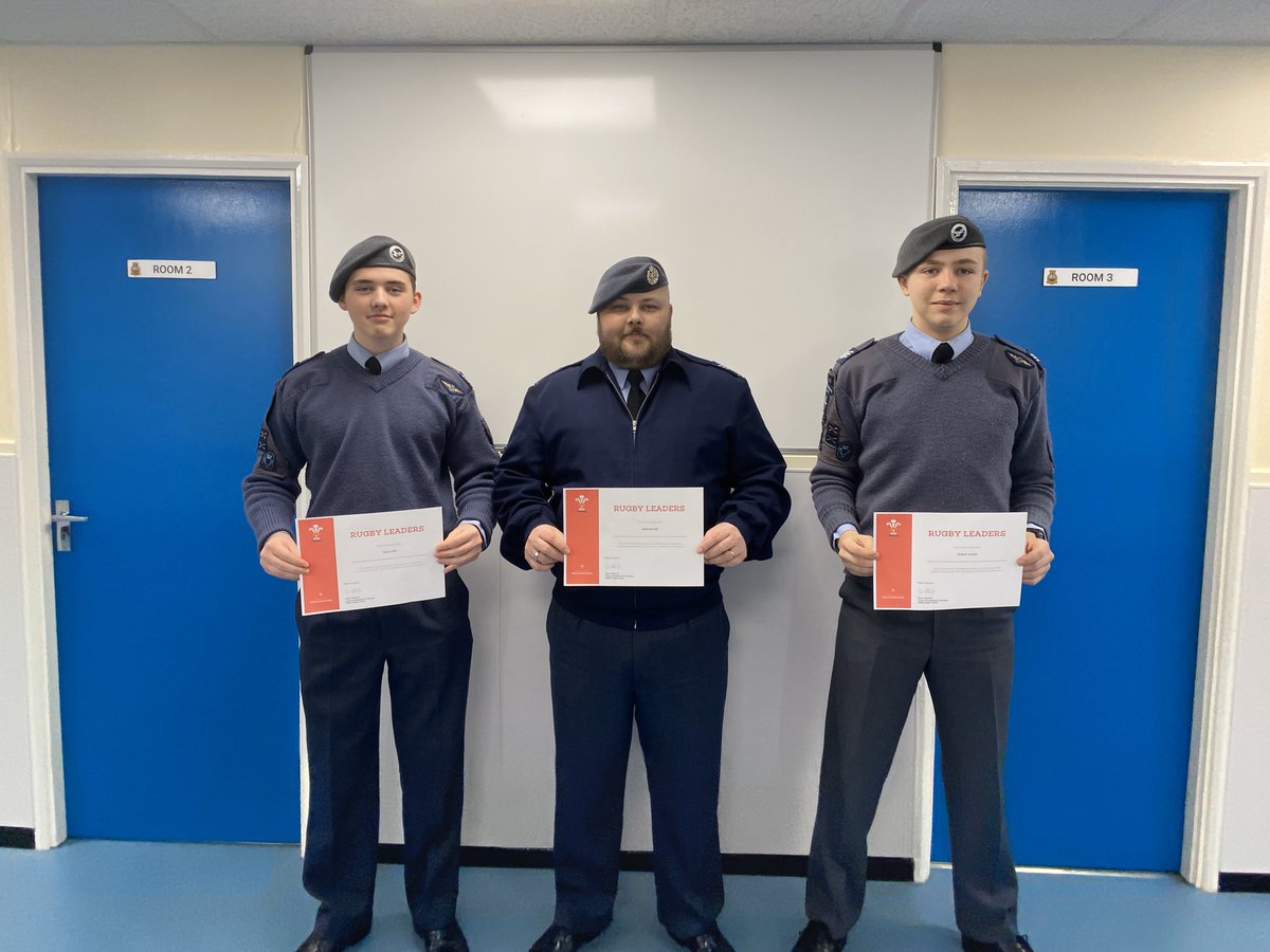 It’s not all about planes &amp; it’s not just the cadets that get to learn new skills.

Here is Sgt Kiff RAFAC along with Cadet Sgt Vardon &amp; Cadet Sgt Kiff with their certificates from their WRU Rugby leaders course.

#whatwedo #rafac #team254 #wru #rugby