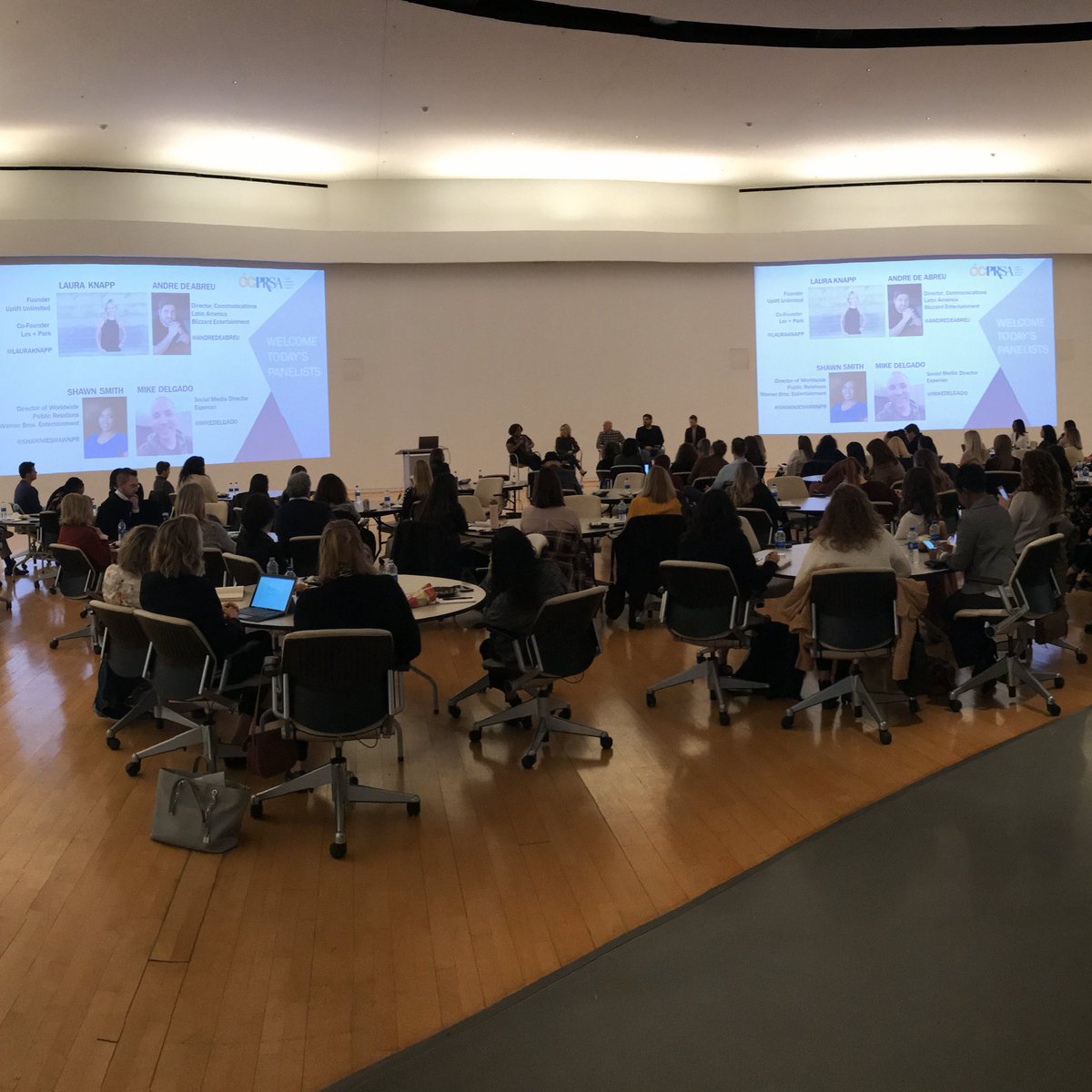 Excited to learn about the #socialmedia trends for 2020 from <a href="/lauraknapp/">LauraKnapp</a>, <a href="/andredeabreu/">Andre de Abreu</a>, <a href="/shawnieshawnpr/">Shawn Smith</a> <a href="/mikedelgado/">mikedelgado</a>. Thank you @OC_PRSA and <a href="/tacobell/">Taco Bell</a> for hosting!