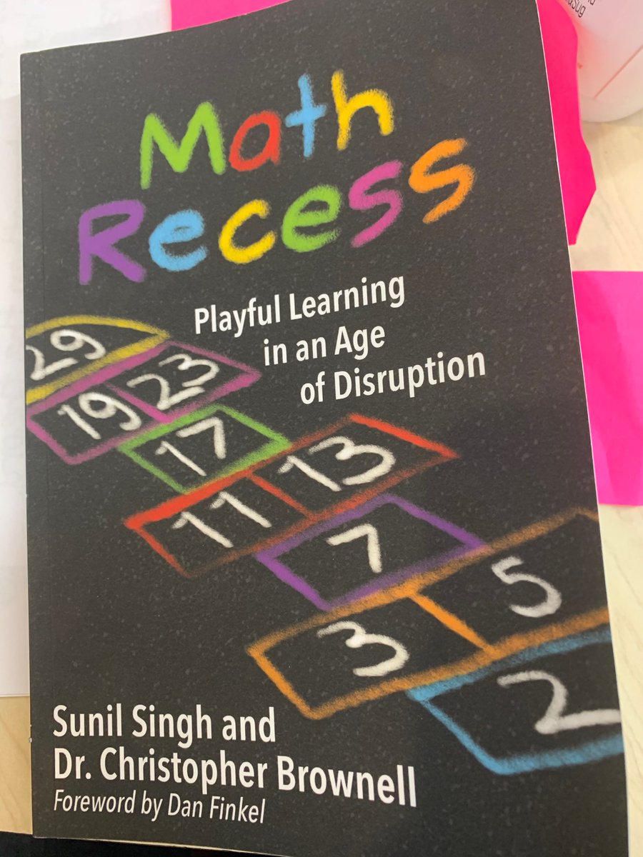 pkushakji1's tweet photo. PLC time! Math Recess in a playful learning in an Age of Disruption. A good read for k-12 teachers who are looking to challenge their students in math in a playful and fun way! https://t.co/ujx1GtJhsO