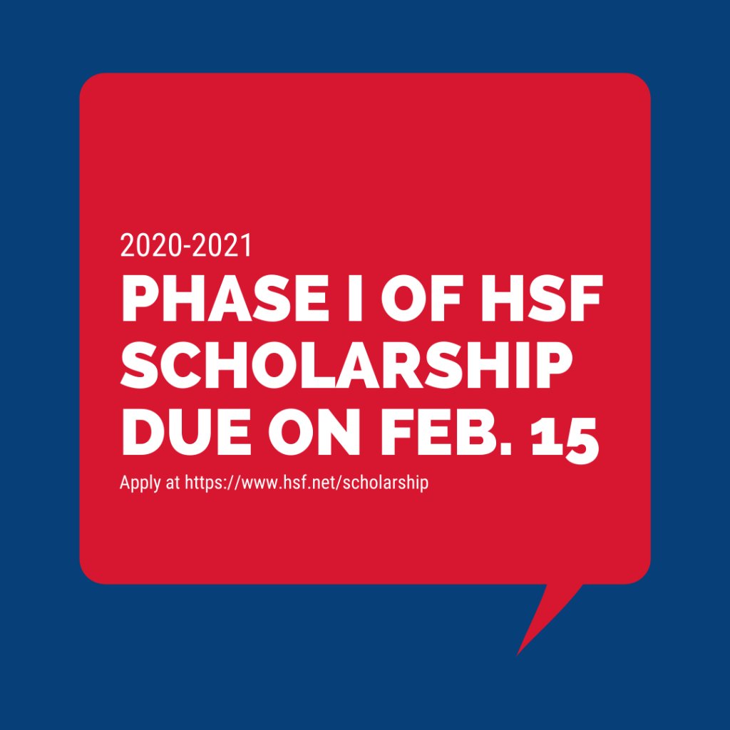 High school seniors of Hispanic heritage may be eligible for a <a href="/HSFNews/">HSF</a> scholarship!  Apply by February 15. spr.ly/60141g7Fu