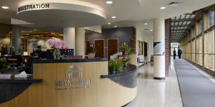 MIT Medical's patient registration desk