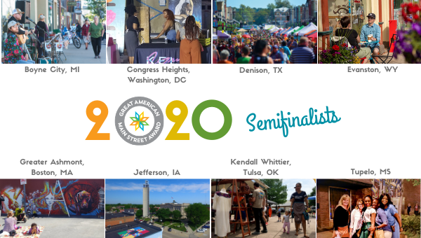 NatlMainStreet's tweet photo. Congrats to the 2020 Great American Main Street Award Semifinalists! These eight communities serve as models for comprehensive preservation-based commercial district revitalization. Get to know the semifinalists here: https://t.co/0ywvfYGAoA #GAMSA https://t.co/cyTll3nAoI
