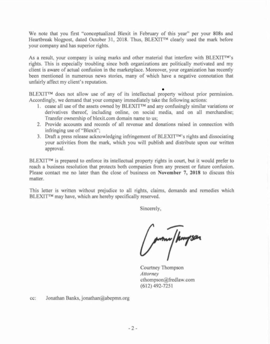 HajjiADavis's tweet photo. @RealCandaceO A Reminder to Candace Owens Remember the Cease and Desist you were issued. #theRealBlexit #ReclaimBlexit https://t.co/T85mY7sERJ