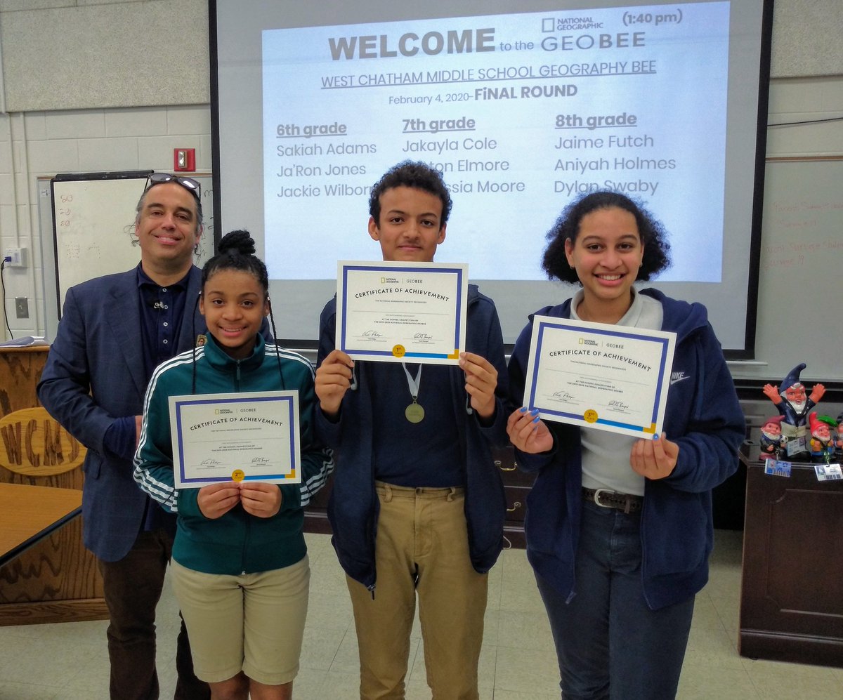 AXRvibes's tweet photo. I had a blast today with the #GeoBee Our students did a fantastic job thanks to our outstanding teachers! Congrats to Aniyah Holmes-3rd, Calyissia Moore-2nd, and Dylan Swaby-school champion! @WCMS_Official @NatGeo @NatGeoEducation #WCMSWildcatPride #KidsDeserveIt https://t.co/Gx6IsCskgu