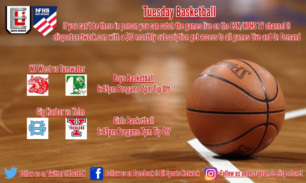 Basketball tonight if you can't make it to the stands then watch at home @ elisportsnetwork.com on the ESN/NFHS Live video stream!