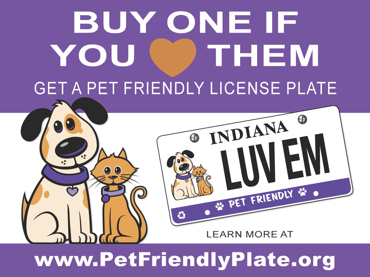 PawsStop's tweet image. Spay Neuter of Indiana's mission is to eliminate the euthanasia of healthy cats and dogs, the goal is zero-kill. Thanks to supporters who help make that possible. Get a License Plate for your car, easy way to support this great cause! spayneuterservices.org