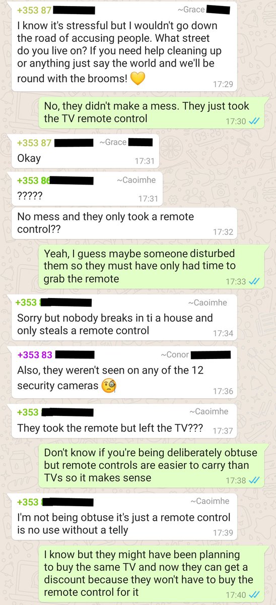 Michael1979's tweet image. Was the victim of crime today but I received very little sympathy from the members of this group chat I found on Facebook