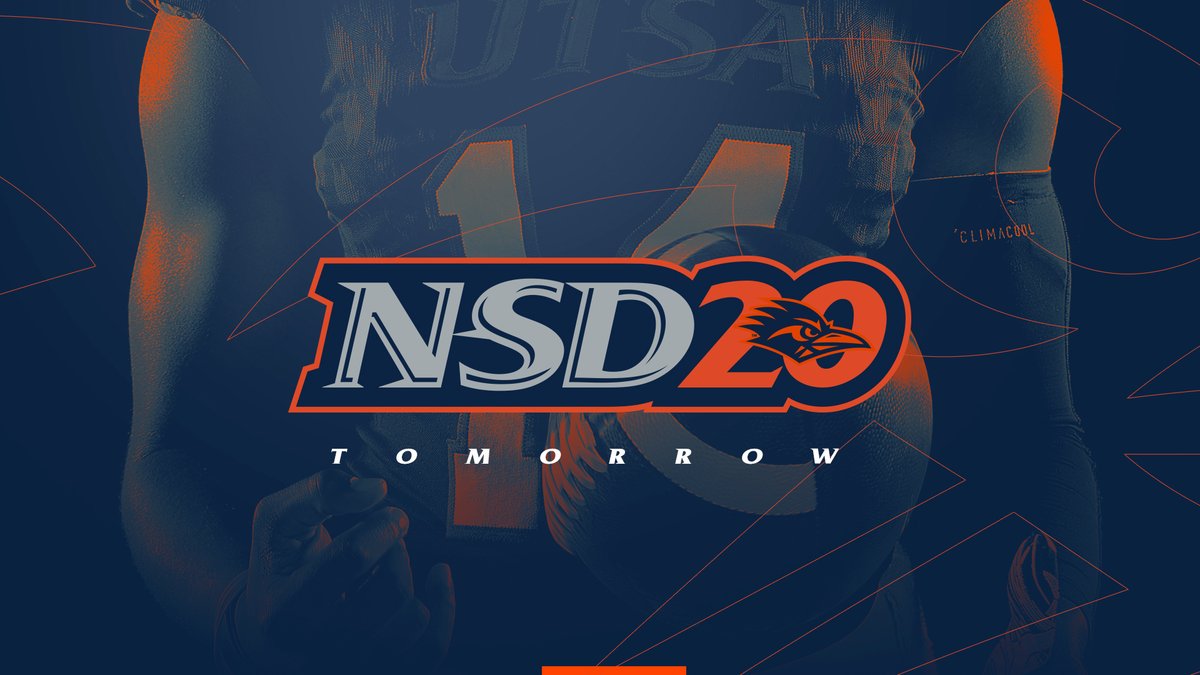 UTSAFTBL's tweet image. 1⃣ more sleep until #NationalSigningDay 

Follow along Wednesday to meet our newest Roadrunners.

#NSD20 | #BirdsUp 🤙