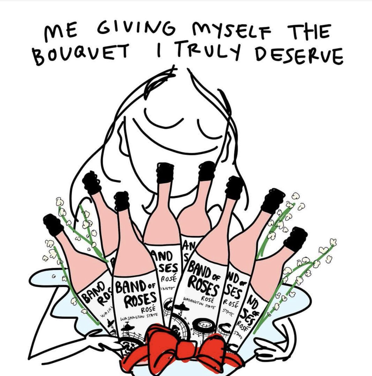 DrinkingDivas1's tweet photo. Wine >>>>> roses all day everyday who agrees? art by:@butlikemaybe https://t.co/ncghn5iCMD