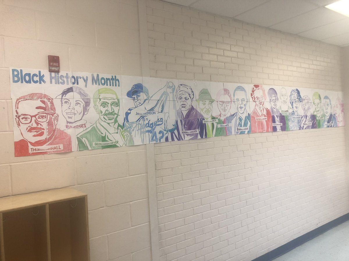 MrsVoorheesGr4's tweet photo. 4th grade did an amazing job with our #BlackHistoryMonth mural!  Thank you @artwithjennyk for this great resource! #teamwork #famousfaces @25Lafayette @VSoccodato @ZegaRobert https://t.co/GQAbo5pPAR