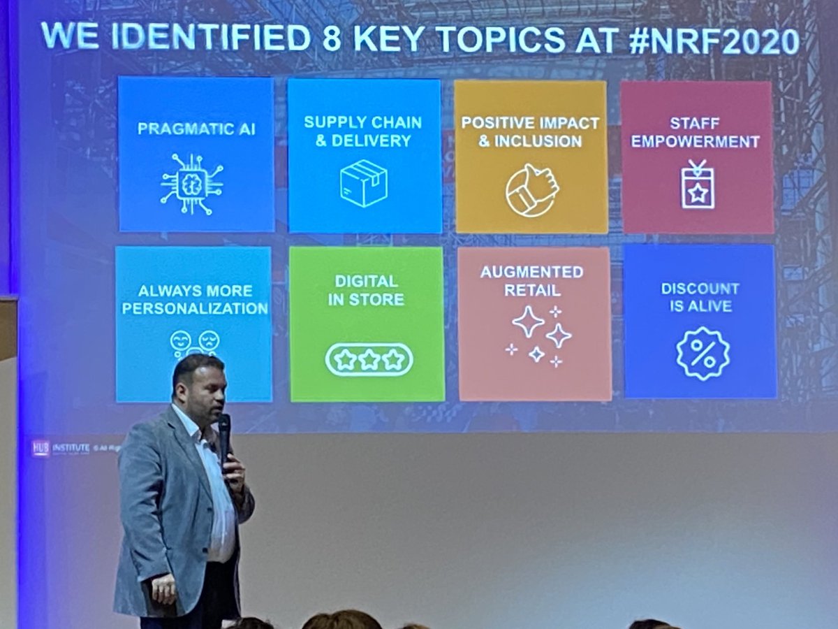 cecile_granat's tweet photo. Les 8 tendances de la #NRF cette année par le @HUBInstitute #hubretail @vincent_ducrey https://t.co/FJEPY4zJVJ