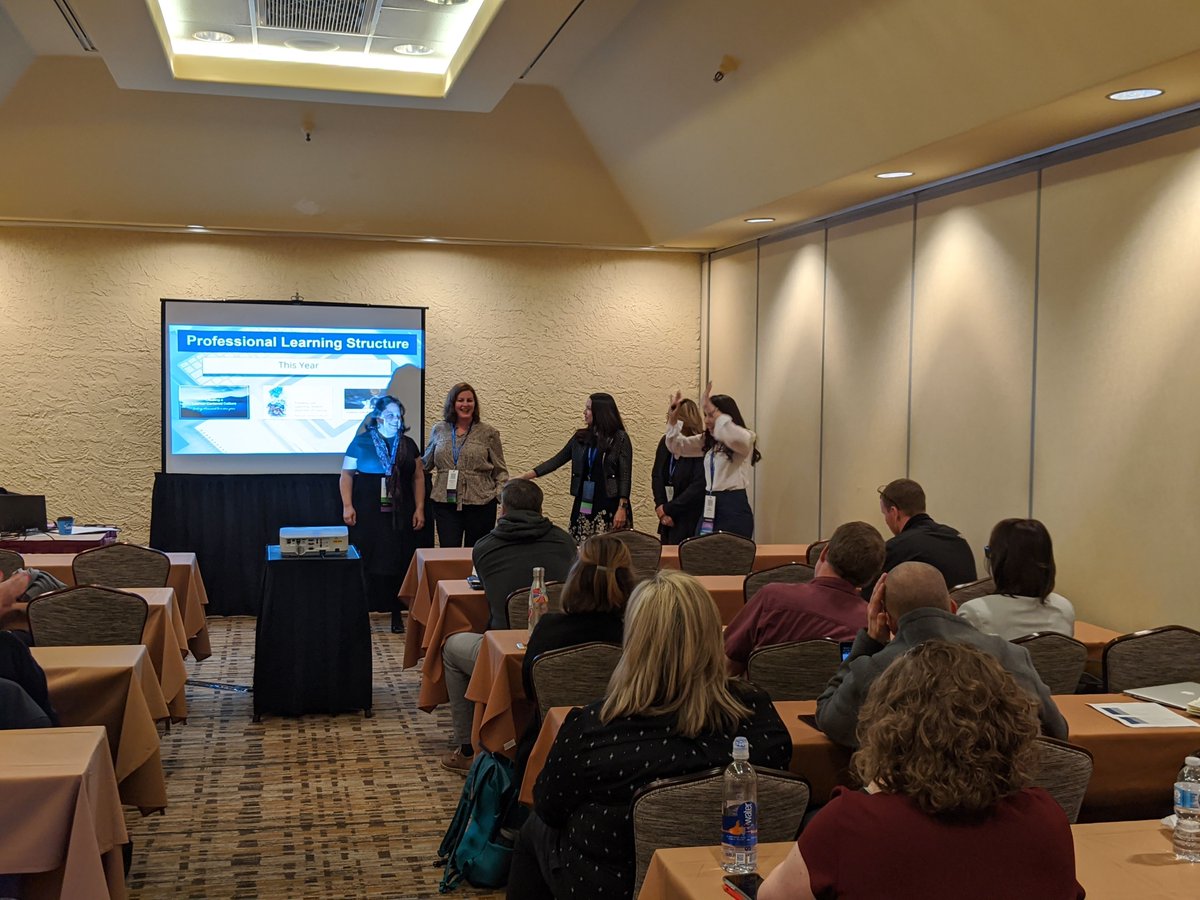 wyman_greg's tweet photo. Dorsey, Cindi, Patrice, Bianca, &amp; Cassie presenting @NCSC20.  Professional development is the key to change taking hold in our schools.  These Superstars and the other Superstar coaches are the leaders in building change capacity within our district.  #Forward #ChooseCombs https://t.co/A0jJV7BM6B