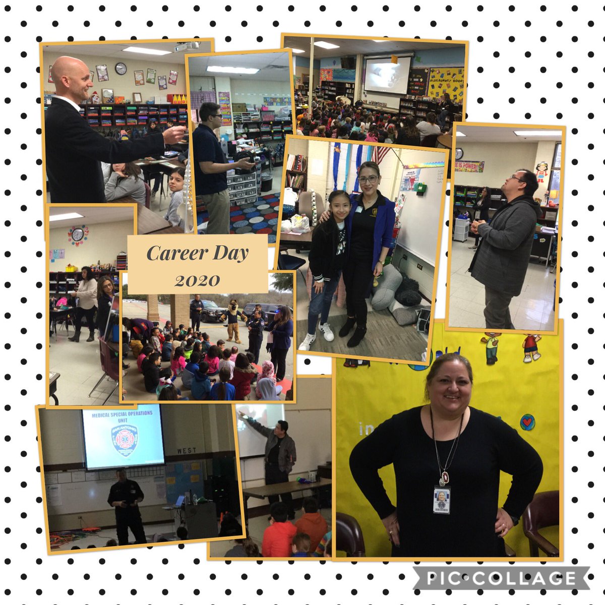 mogtteacher's tweet photo. A Plethora of Professions in one day=Elrod Career Day 2020!
Thank you parents &amp; friends of Elrod for making this a memorable day. 
@NISDElrod @RootEdSA @TechCoachFikac @eaglelibrary1 @elrodmath @ElrodFirsties @Elrod4thgrade @ElrodKinder @elrodbmw @TeresaKElrod @BrandyJo2913 https://t.co/ayZKxp22MH