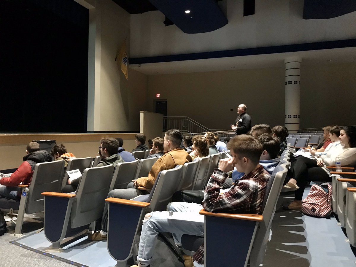 ShawneeHSNJ's tweet photo. Senior Presentation in Auditorium during Lunch and Learn. Thank you Mr. Jesse Pappler for speaking to our seniors about BCIT Adult Education Program. @BCITAdultEd https://t.co/z7N4s6aYrK