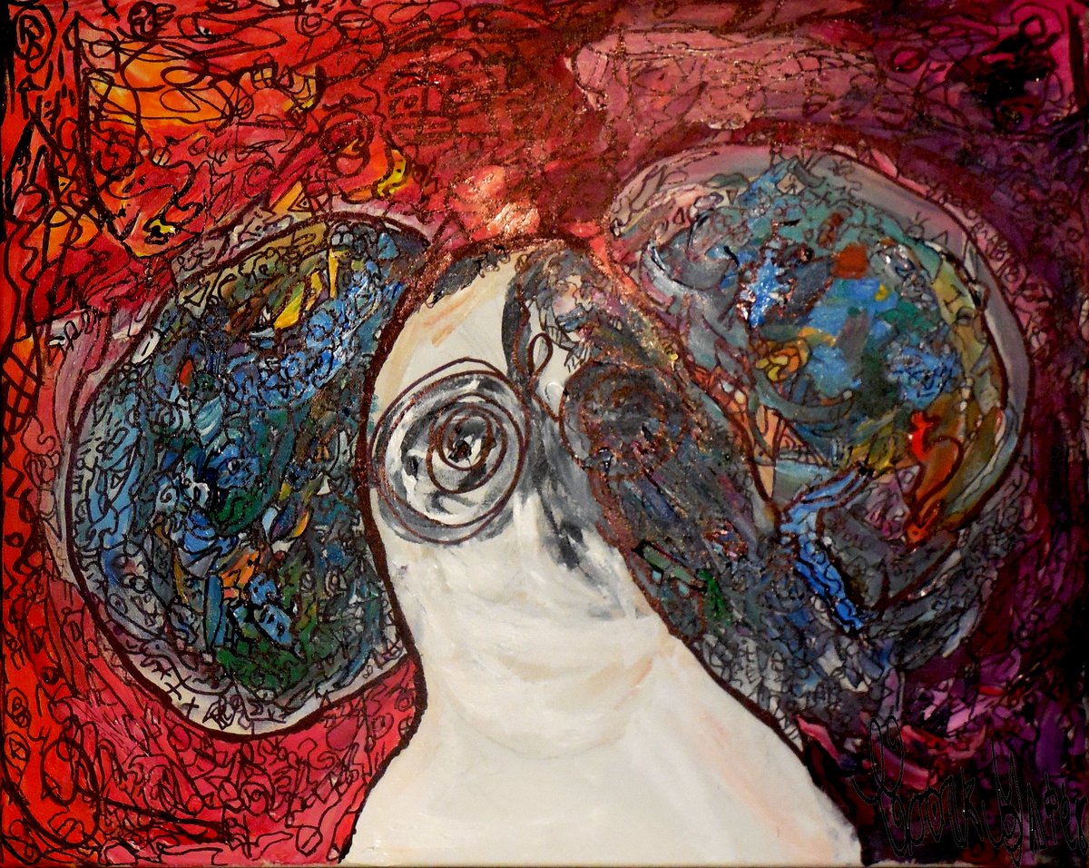 "The Meeting of SHT GHST", February 3rd, 2020, Permanent Marker on acrylic

<a href="/shtghst/">SHT GHST</a>  once again this one goes out to you, you genius cosmic traveler!
#art #SHTGHST #shtghst #painting #drawing #fanart #tributeart #psychedelic #Undergroundmusic #music