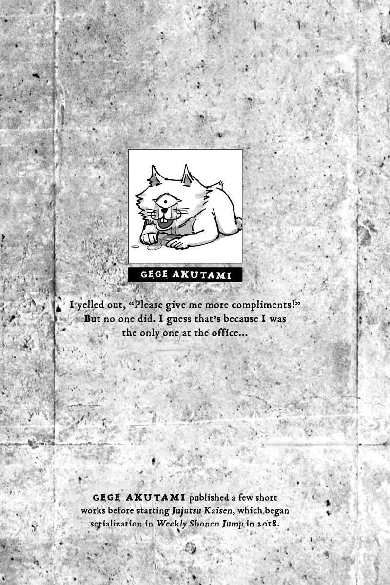 _JujutsuKaisen's tweet photo. Jujutsu Kaisen Volume 2 extras (Official Viz)

1/4 https://t.co/RNLDvIeRKl