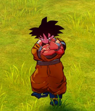 Fui instalar o mod do kid goku no kakarot, deu algum bug e ele ficou  parecendo um personagem do lemming ball z Twitter Web App - iFunny Brazil