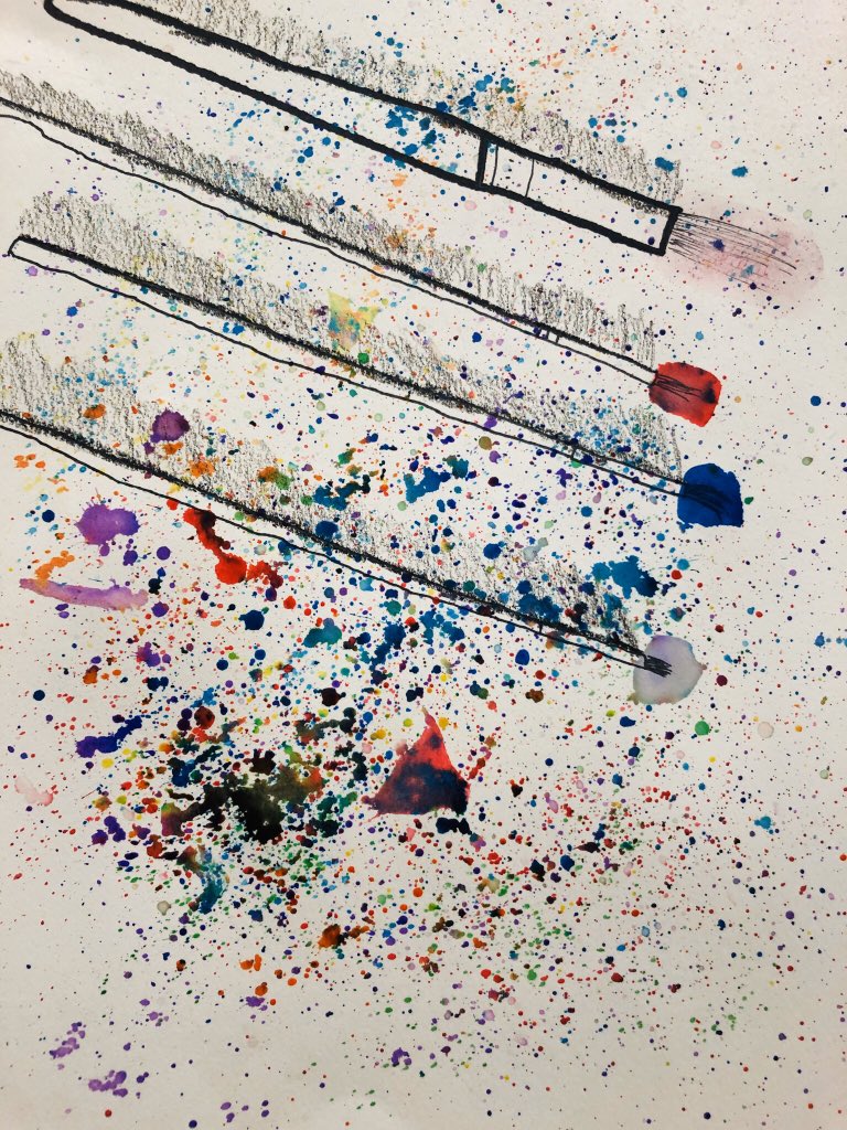 jim_les4's tweet photo. Still life paint brush artwork by second grade! We had a lot of fun creating these. #BlueBonneLions #Lockhartisd #BbeMasterBuilders #LoveMyLisd https://t.co/CwwvmOnd6N