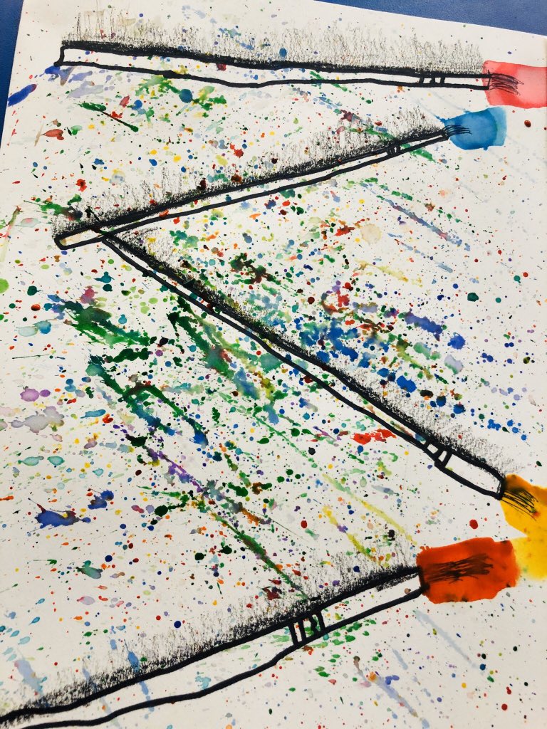 jim_les4's tweet photo. Still life paint brush artwork by second grade! We had a lot of fun creating these. #BlueBonneLions #Lockhartisd #BbeMasterBuilders #LoveMyLisd https://t.co/CwwvmOnd6N