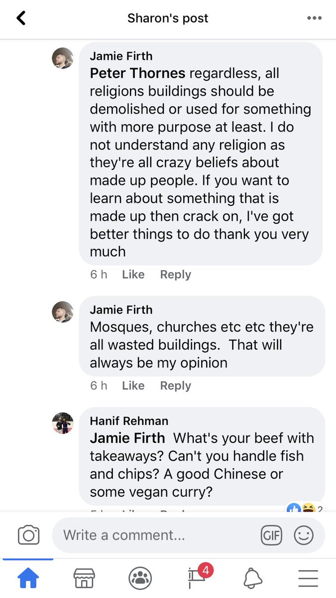 irfan_m1's tweet photo. Perfect example of how #antiMuslim hate & promotion of #violence, #threats & intimidation are mainstream & acceptable. Well past the #DinnerTableTest.
from a story about @KirkleesCouncil announcing £68m regen fund to #demolishing #mosques & muslim takeaways laundering drug money https://t.co/dOtP1zfxZW