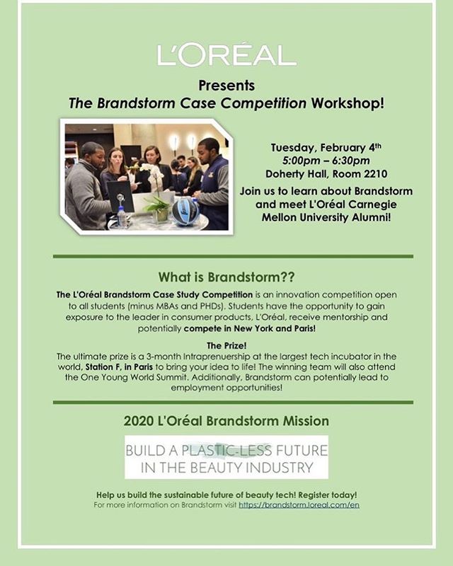 🚨🚨🚨 L’Oreal is collaborating with CMU NSBE TODAY! They will be talking about their company, internship and full time positions and their Brandstorm competition. There will also be time at the end for networking, so if…

📸 instagram.com/p/B8KQwlyHfio/ via tweet.photo