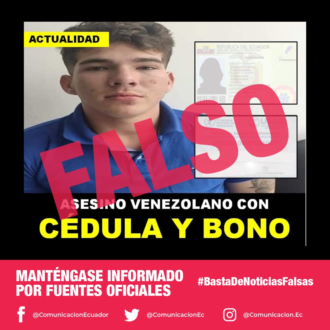 ATENCIÓN | Solicitamos a la ciudadanía mantenerse informado únicamente por las fuentes oficiales. 

¡Todos decimos #BastaDeNoticiasFalsas🚫!