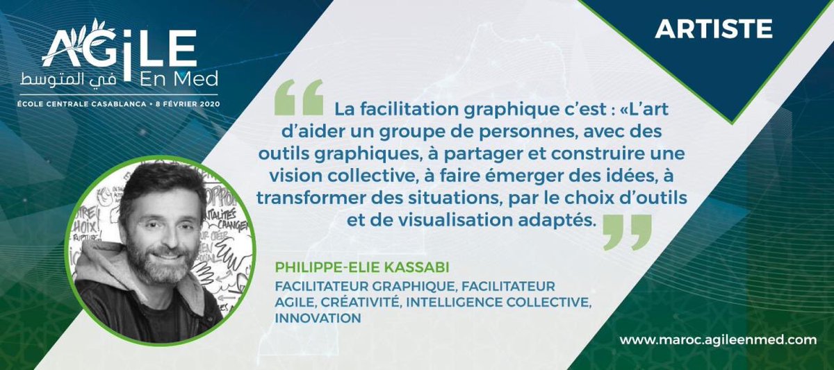 agile_med's tweet image. @Philippelie sera avec ses feutres le 8 février à l&apos;Ecole Centrale Casablanca pour illustrer les #talks #facilitation #graphique

Le programme de la conférence est disponible via maroc.agileenmed.com

#agilité #agile #agilemed #agilemedmaroc #partage #kanban #AgileEnMed