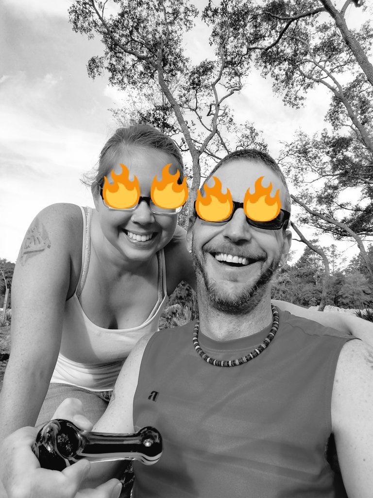 GodsMoron's tweet image. So, this just happened. #Dying😆🤣
#SuperHigh 
@McLovinLogistic and I are enjoying #TokinTuesday (we're both pretty baked ATM) and she says "That's an awfully big lizard out there" 

Our son left his T-Rex in the yard...
😆😆😆🤣🤣🤣 #StonerFam 🔥🌲🗣️💨