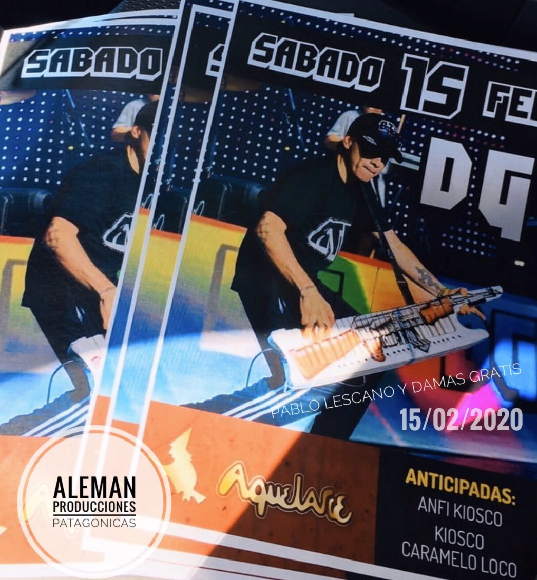 alemanpro's tweet photo. Sábado 15 de febrero! @pablitolescano Atención: General Roca y Villa Regina https://t.co/ngGg9MCegy