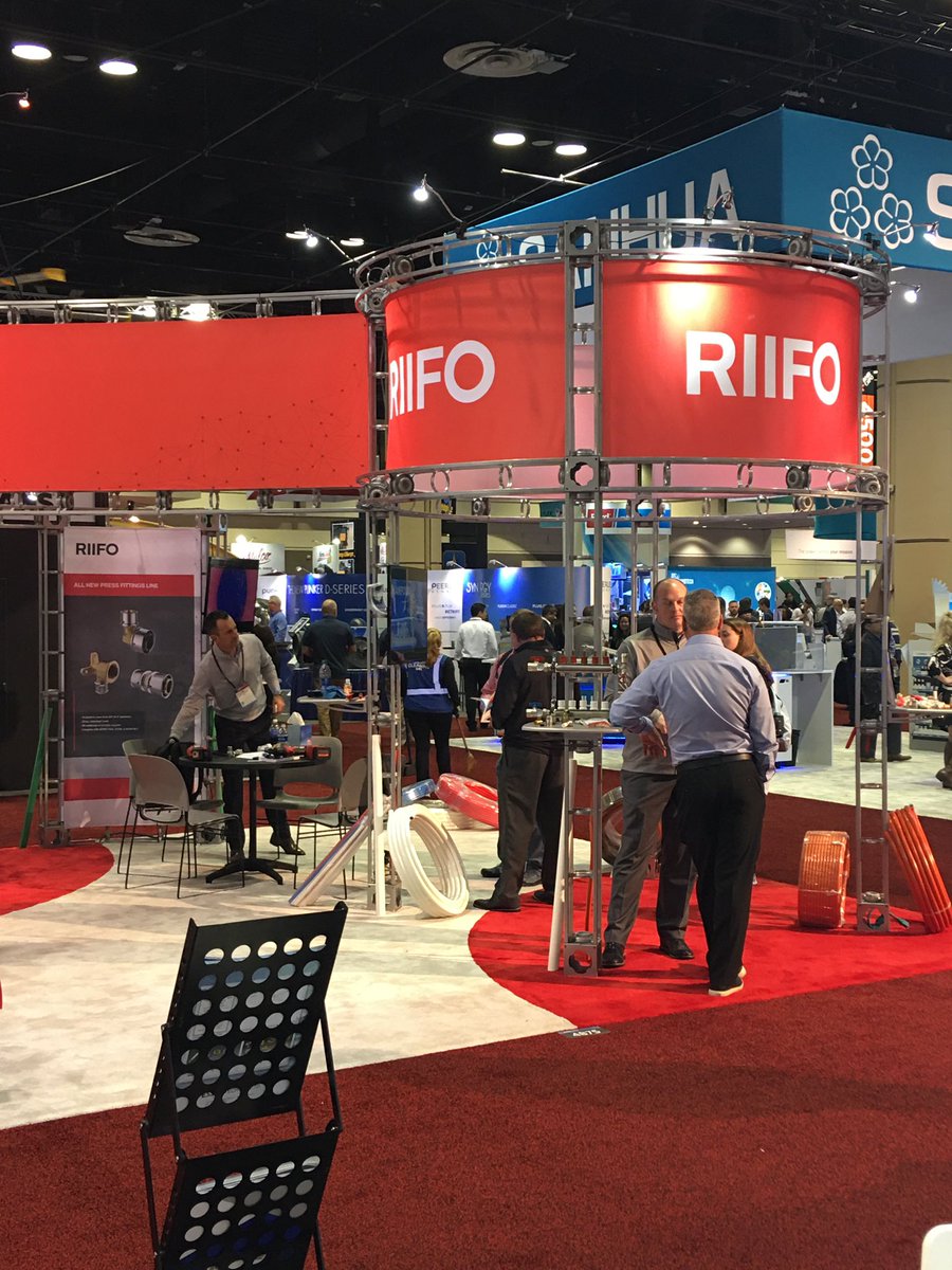 RiifoA's tweet photo. Wrapping up Day 2 at AHR! Have you been by our booth yet? Come see our full line of PEX and fittings at AHR in booth #4875! #ahrexpo #pex #riifo #pexplumbing #radiantheat #hydronics #plumbing #plumbinglife #hotwater #waterquality #infloorheating https://t.co/Wn1OBVQU9m